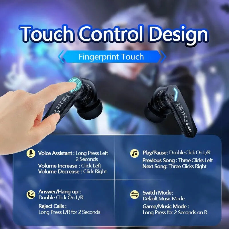 Lenovo GM2 Pro Wireless Gaming Earphones ATHLEXES