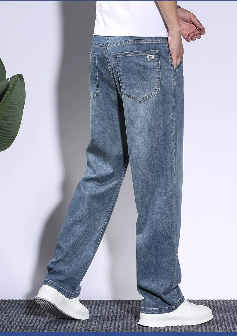 BreezeFit Menâ??s Lightweight Denim Straight Pants ATHLEXES