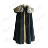 Halloween Costume 3XL Men's Medieval Cloak with Fur Collar ATHLEXES