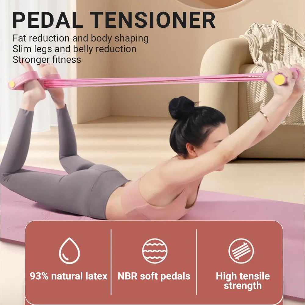 ResistFit 6-Tube Yoga Pedal Resistance Bands ATHLEXES