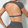 BreezeFit Backless Yoga Crop Top for Women ATHLEXES