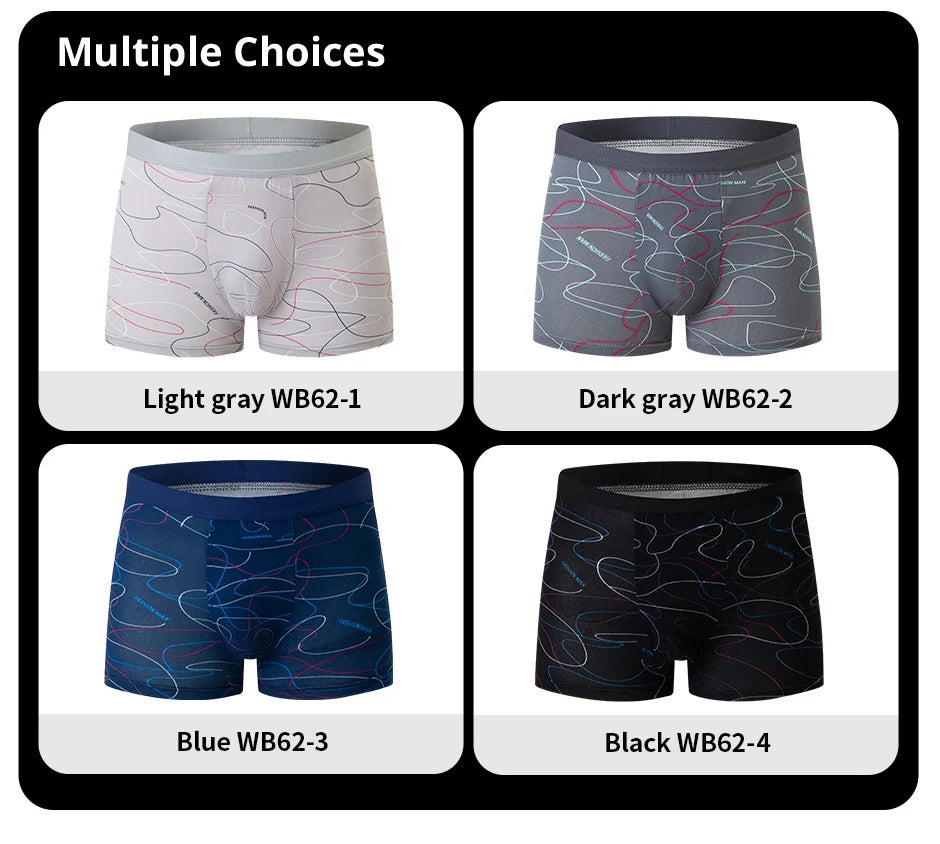 ComfortFlex Printed Underwear 4 Pack for Men ATHLEXES