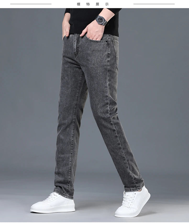 Korean Slim Fit Men's Denim Jeans ATHLEXES