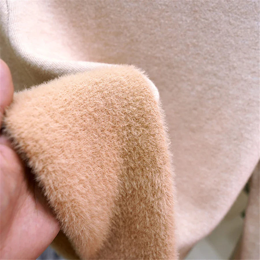 Luxurious Thicken Velvet Turtleneck Sweater for Winter Elegance ATHLEXES