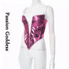 Goddess Glam Metallic Corset Top ATHLEXES
