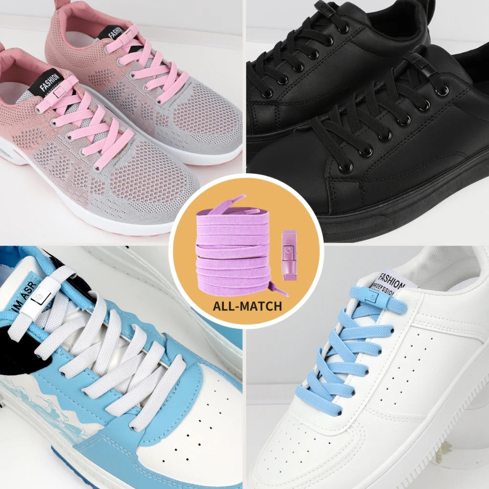 No-Tie Elastic Lock Laces for Sneakers and Shoes ATHLEXES