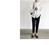 Elegant Lantern Sleeve Blouse for Women - Autumn Winter Office Chic ATHLEXES