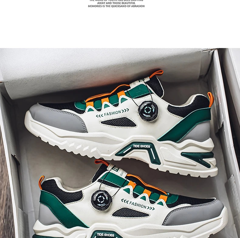 Korean Style Rotating Buckle Sports Sneakers ATHLEXES
