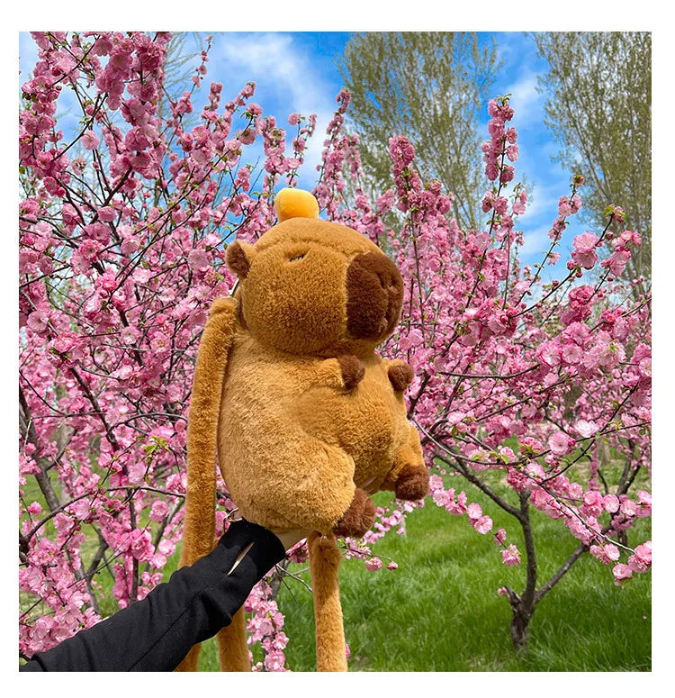 Kawaii Capybara Plush Backpack for Kids ATHLEXES