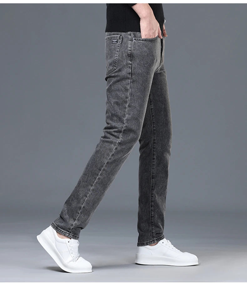 Korean Slim Fit Men's Denim Jeans ATHLEXES