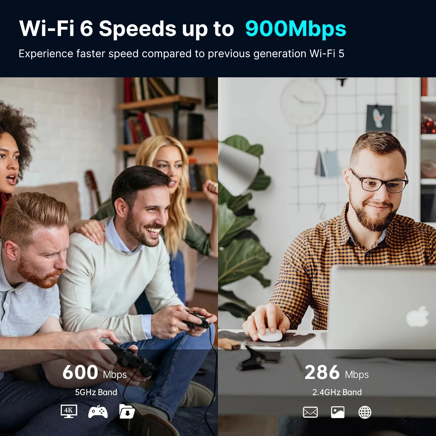 UltraSpeed WiFi 6 USB Adapter for PCs and Laptops ATHLEXES