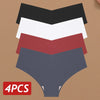 4PC Women Seamless Briefs Sexy V-Waist Underwear Set ATHLEXES