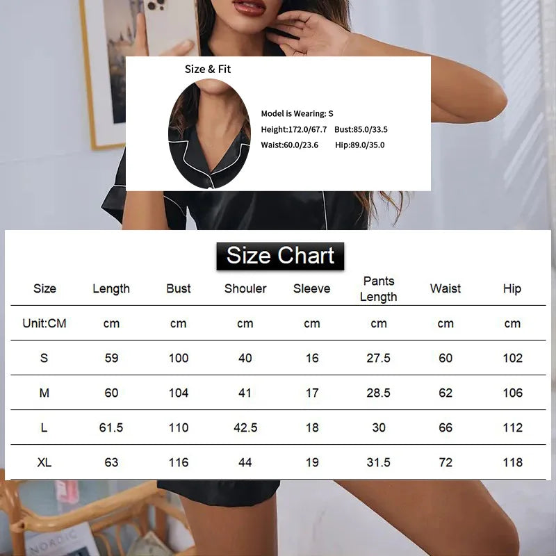 SilkDream Women's Satin Pajama Set ATHLEXES