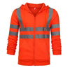 Reflective Fleece Hoodie Jacket for Sanitation Workers ATHLEXES
