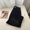 Retro High Waist Corduroy Pants Women Spring Fall Straight Causal Full Length Trousers Korean Fashion Baggy All Match Black Pant ATHLEXES