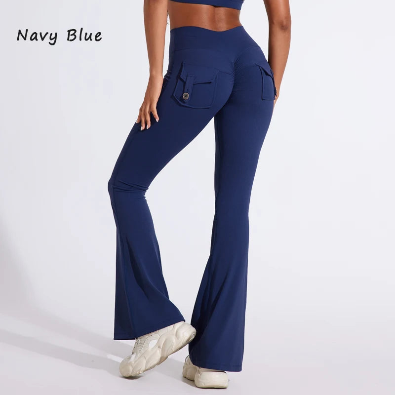 JoyFit High Waisted Bell Bottom Yoga Pants ATHLEXES