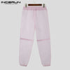 2024 Men's Mesh Transparent Drawstring Joggers Fashion Trousers ATHLEXES