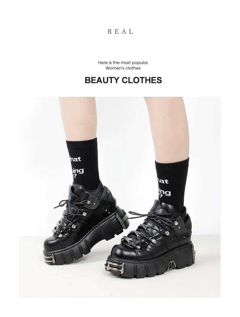 Punk Chic Women's Lace-Up Rock Boots ATHLEXES