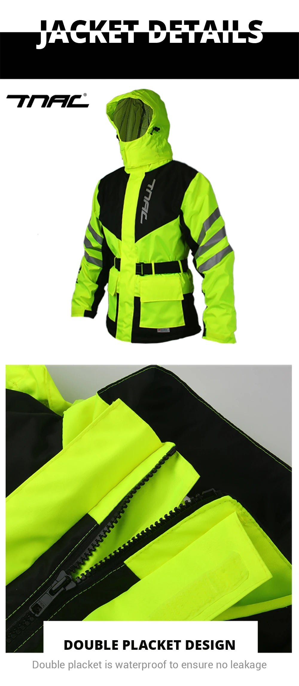 Reflective Waterproof Motorcycle Raincoat Suit ATHLEXES