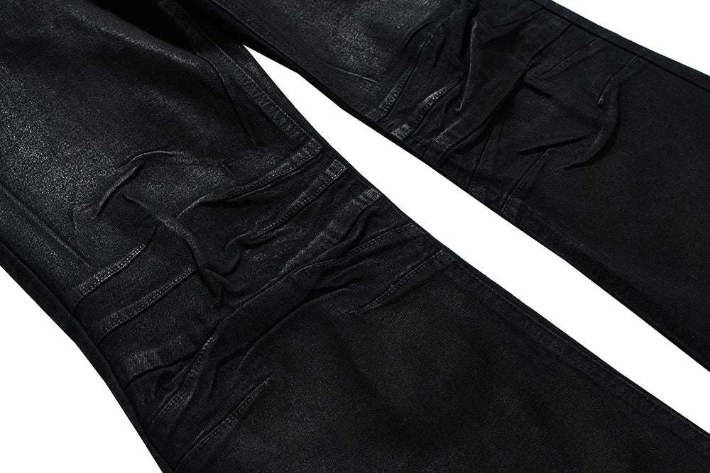 Urban Chic Black Flare Denim Trousers ATHLEXES