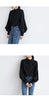 Elegant Lantern Sleeve Blouse for Women - Autumn Winter Office Chic ATHLEXES