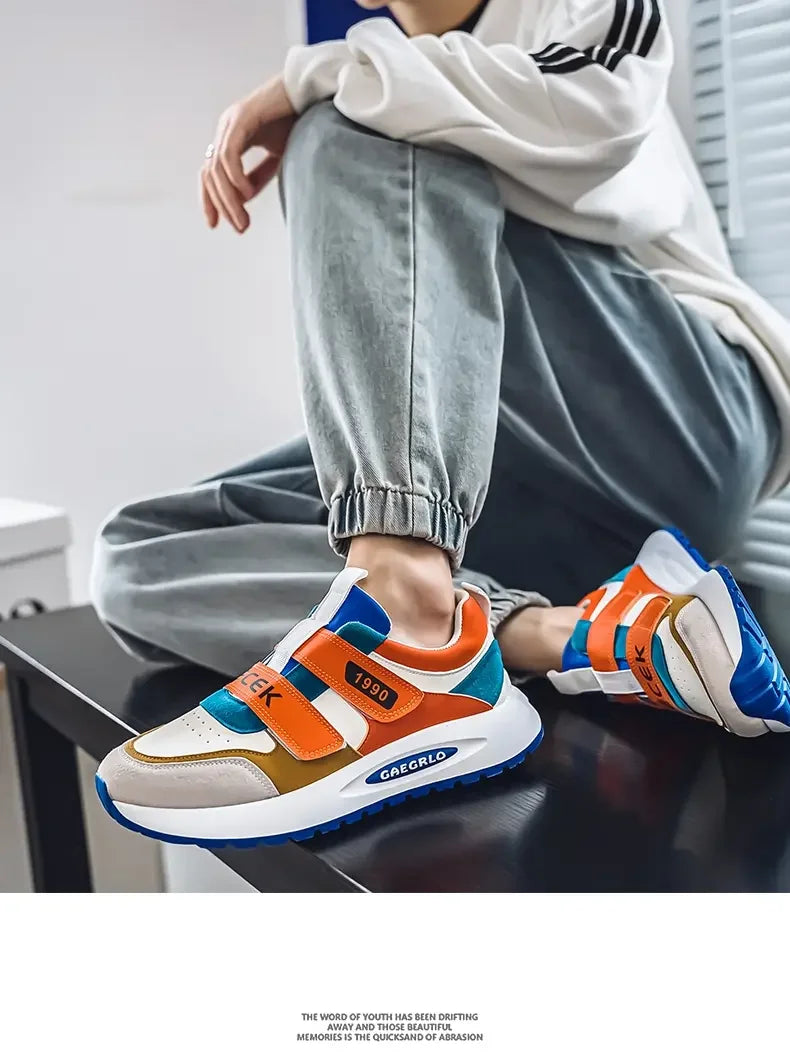 Retro Patchwork Men's Fashion Sneakers for Outdoor Sport ATHLEXES