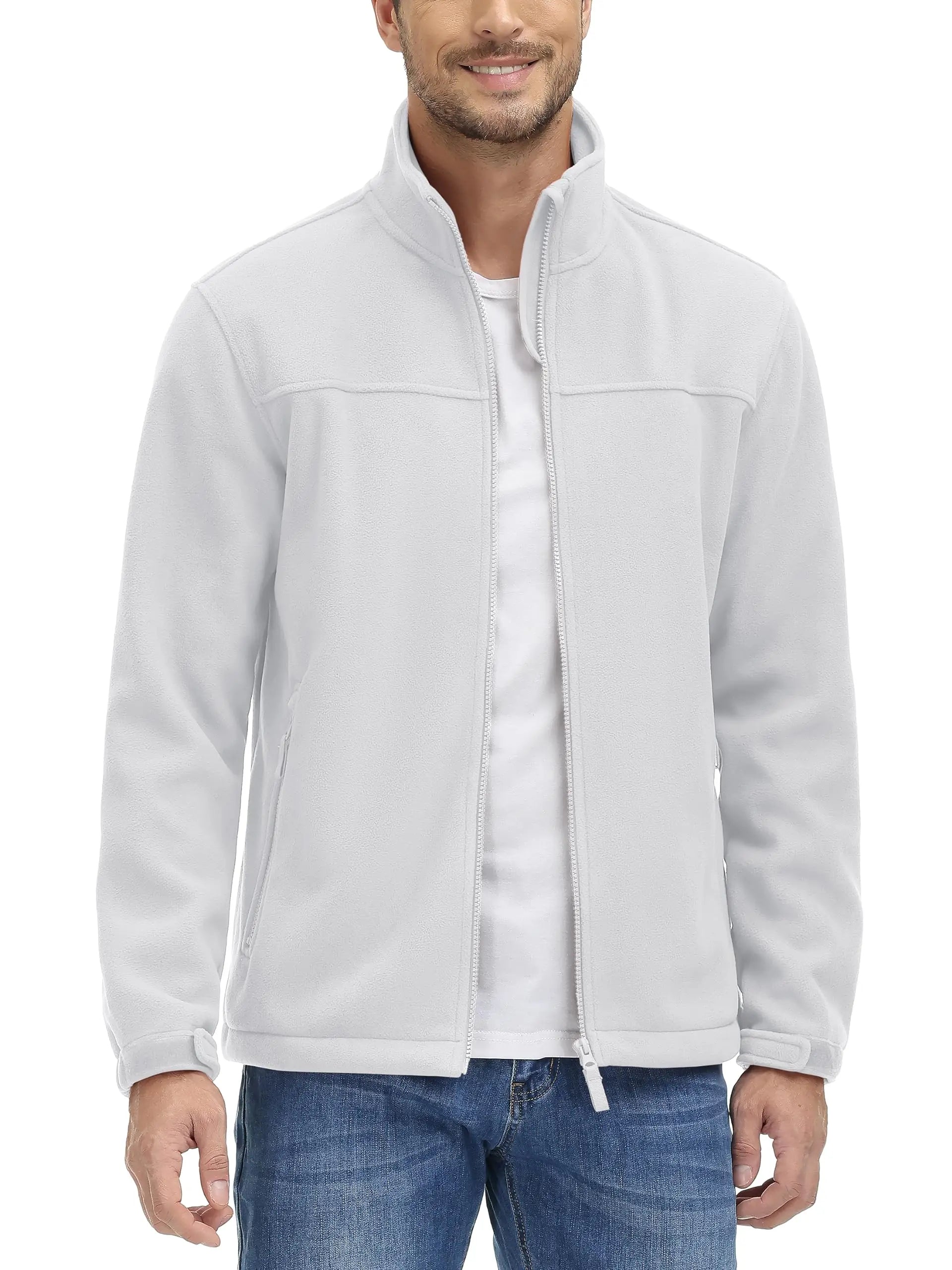 TACVASEN Men's Windproof Fleece Jacket with Pockets ATHLEXES