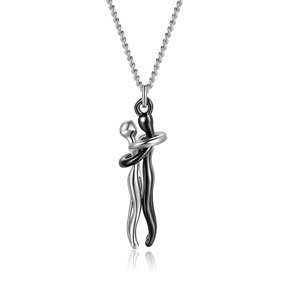 Seulement 14K Gold Embrace Pendant Couple Necklace ATHLEXES