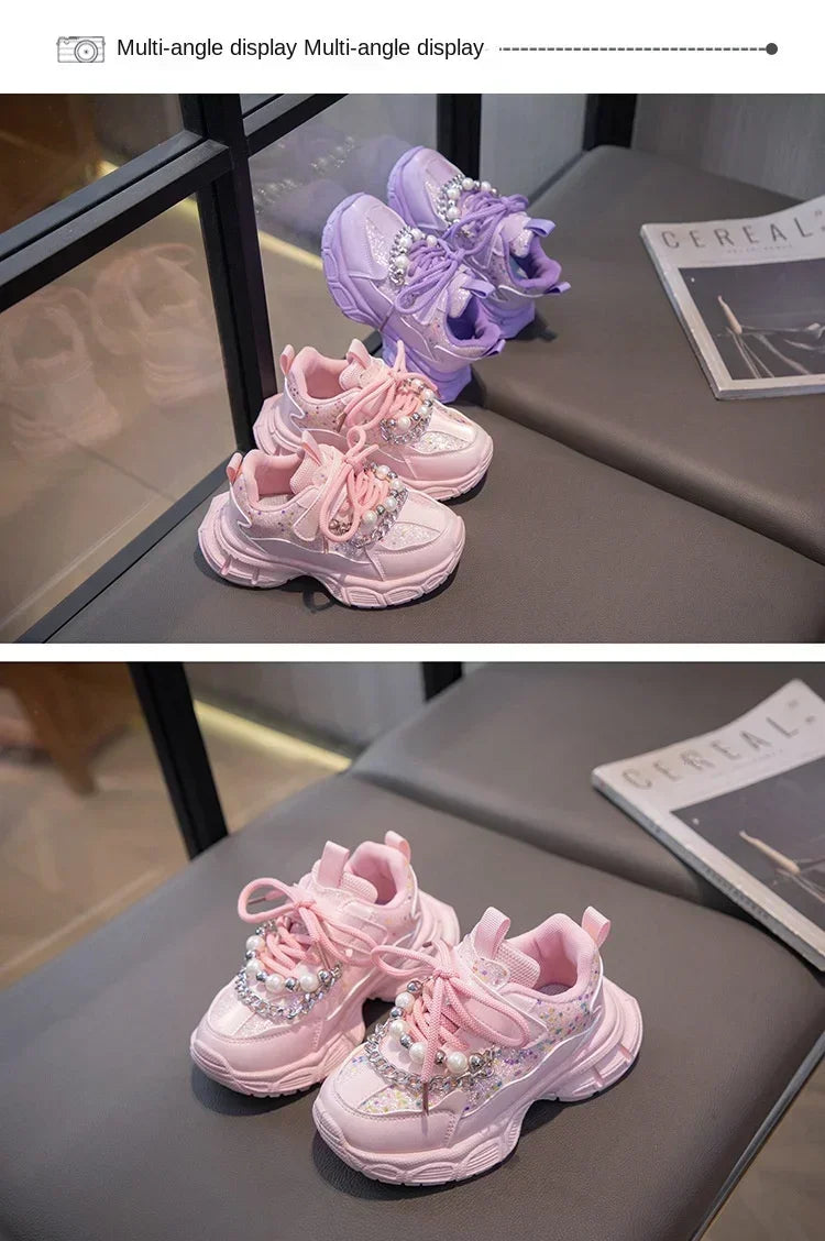 PearlStride Girls Sport Sneakers for Active Kids ATHLEXES