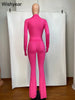 Elegant Street Style Women's Long Sleeve Tops & Flare Pants Set ATHLEXES