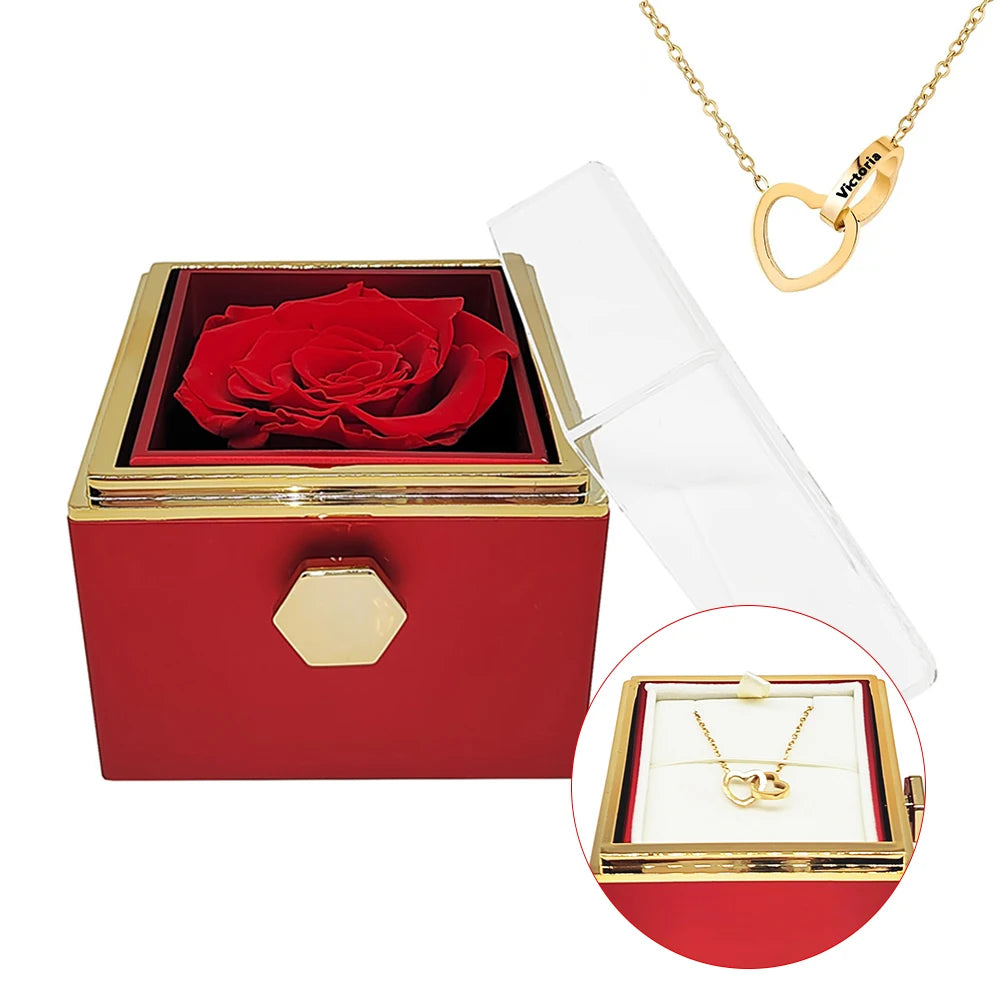 Eternal Rose Heart Necklace Gift Box Set ATHLEXES