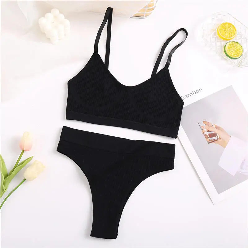 Women Bra Set Panties Sexy Push Up Bralette Sports Lingerie S-XL ATHLEXES