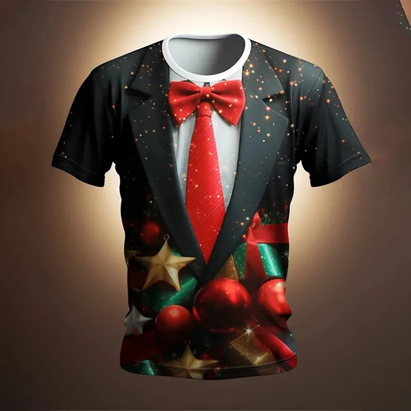 Fashion 3D Merry Christmas Print T-Shirt ATHLEXES