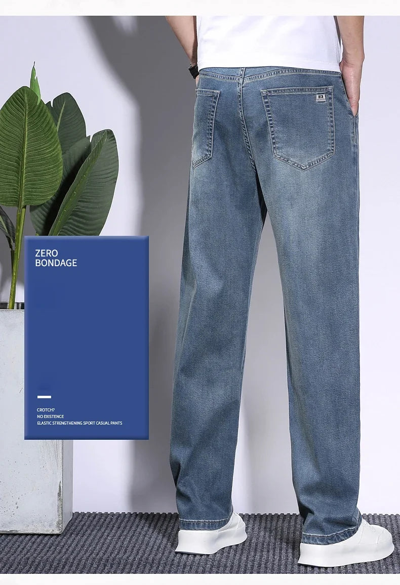 BreezeFit Menâ??s Lightweight Denim Straight Pants ATHLEXES