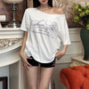 SummerStyle Chic Skew Collar T-Shirt for Women ATHLEXES