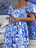 Boho Chic Puff Sleeve Maxi Dress for Women ATHLEXES