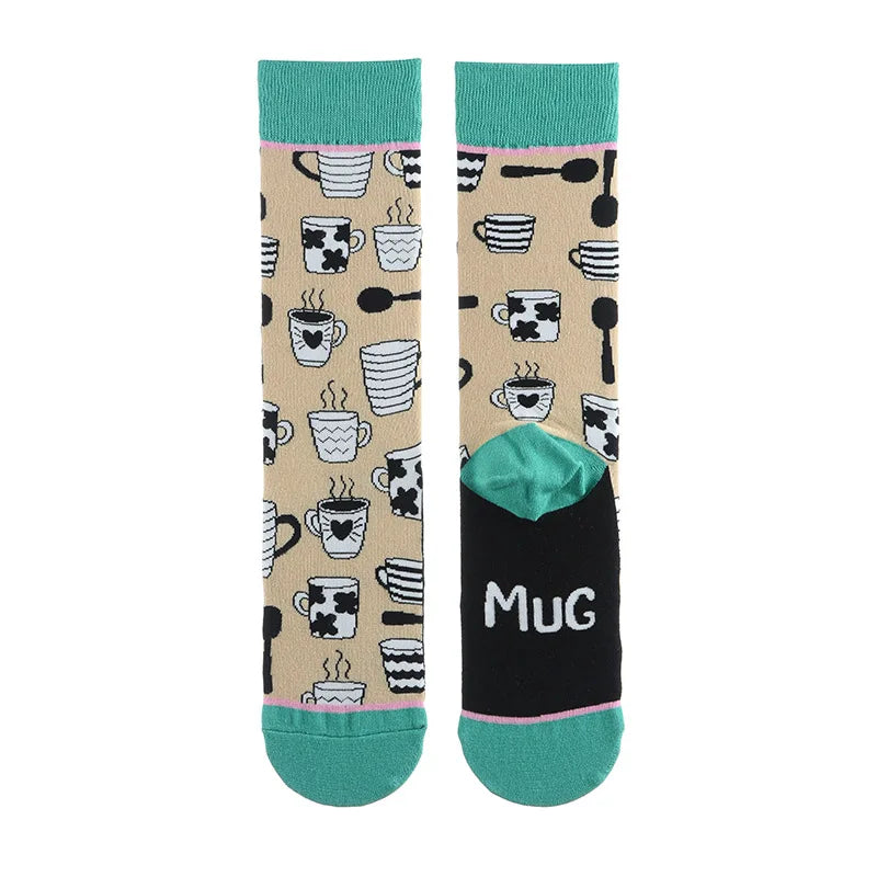 Colorful Cotton Women's Socks - Trendy Hedgehog & Sloth Designs ATHLEXES