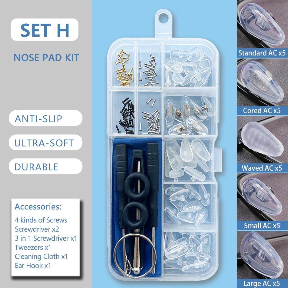 COLOUR_MAX Eyeglasses Repair Kit with Soft Nose Pads ATHLEXES