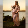 Vintage Sequin Maternity Photography Gown Dress ATHLEXES