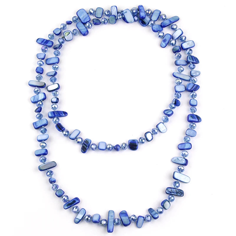 Rainbow Crystal Shell Necklace for Womenâ??s Gift ATHLEXES