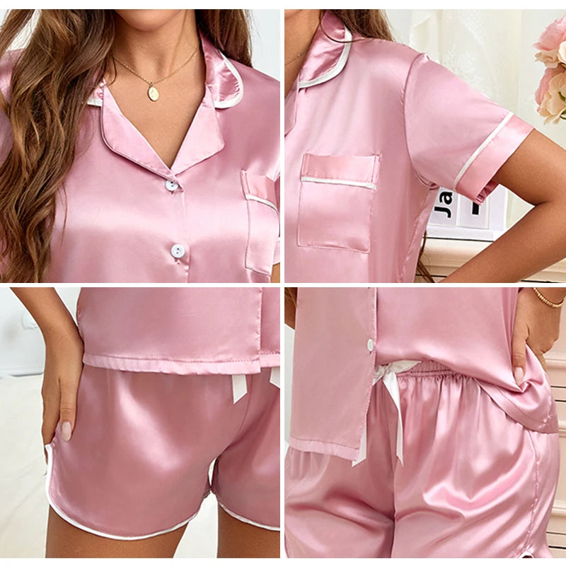 SilkDream Women's Satin Pajama Set ATHLEXES