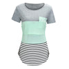 Striped Comfort Nursing Tee for Maternity Bliss ATHLEXES