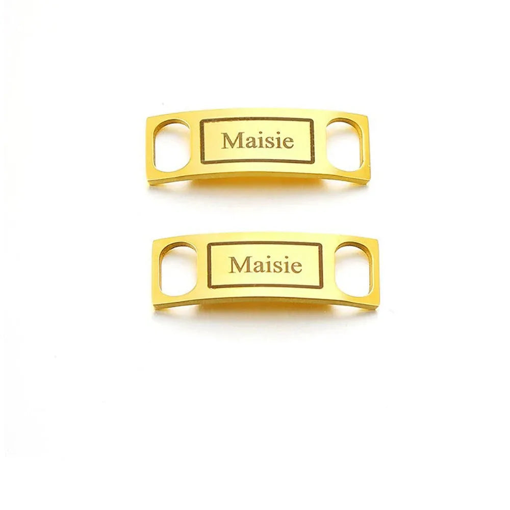 Luxury Personalized Shoe Lace Buckles with Engraved Text ATHLEXES