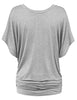 Chic Summer V-Neck Batwing Tee for Women S-5XL ATHLEXES