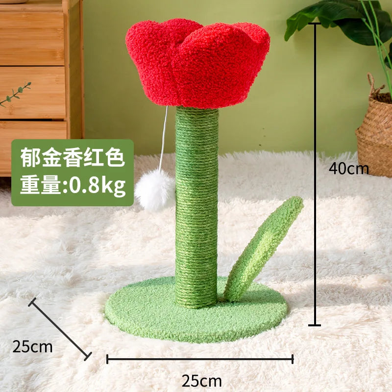 Tulip-Shaped Cat Scratcher Tree ATHLEXES