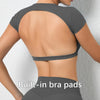 BreezeFit Backless Yoga Crop Top for Women ATHLEXES