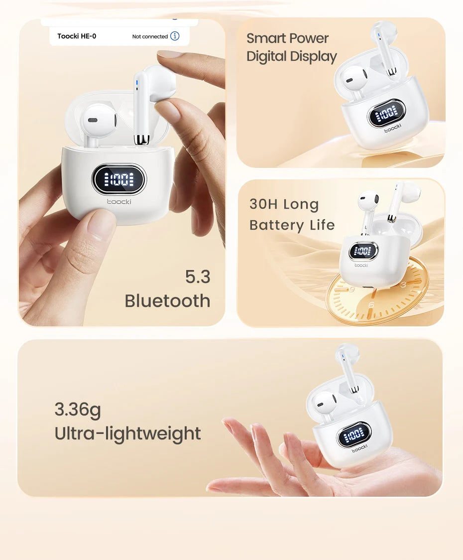 Toocki TWS Bluetooth 5.3 Sports Earphones ATHLEXES