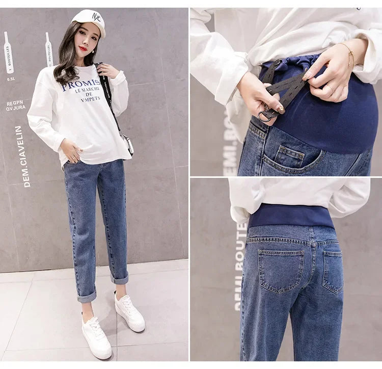 Elegant High-Waisted Maternity Jeans 2024 Collection ATHLEXES