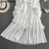 Elegant Hollow Out Lace Long Sleeve Dress ATHLEXES