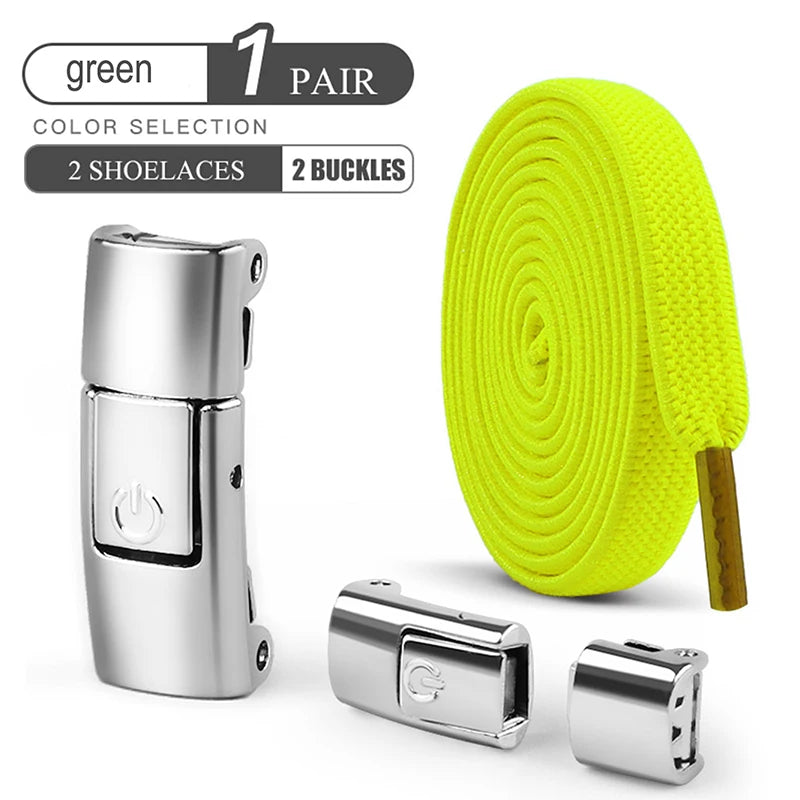 No Tie Elastic 8mm Press Lock Shoelaces for Sneakers ATHLEXES